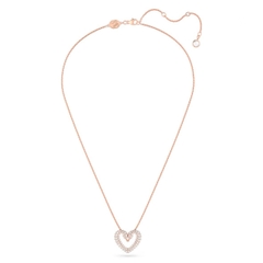 SWAROVSKI Una pendant (Heart, Medium, White, Rose gold-tone plated) - Dây cổ, dây chuyền hình tim - SWAROVSKI - JEWELRY NECKLACE