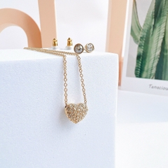 SWAROVSKI Heart set (Heart, Gold tone, Gold-tone plated) - EARRINGS & NECKLACE - Khuyên tai + dây cổ hình tim - SWAROVSKI - JEWELRY