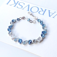 SWAROVSKI Gema bracelet (Mixed cuts, Blue, Rhodium plated) - Vòng/lắc tay SWAROVSKI - JEWELRY