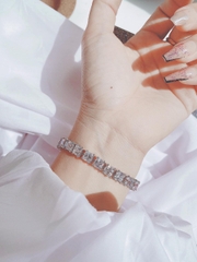 SWAROVSKI Millenia bracelet (Square cut, Small, White, Rhodium plated) - Vòng/lắc tay pha lê cắt vuông - SWAROVSKI - JEWELRY