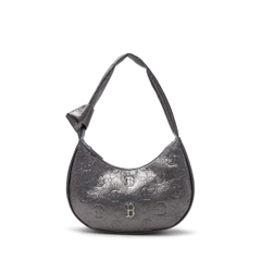 MLB Classic Monogram Crack Embo Hobo Bag Boston Red Sox GREY - Túi xách, đeo vai màu xám