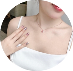 SWAROVSKI Gema Heart necklace (Heart, Pink, Rose gold-tone plated) - Dây cổ, dây chuyền tim ghép trắng và hồng - SWAROVSKI - JEWELRY NECKLACE