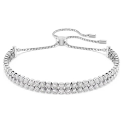 SWAROVSKI Matrix Tennis bracelet (Round cut, White, Rhodium plated) - Vòng, lắc tay pha lê trắng - JEWELRY BRACELET