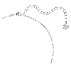 SWAROVSKI Iconic Swan pendant (Medium, Black, Rhodium plated) - Dây cổ, dây chuyền thiên nga đen, dây trắng - JEWELRY NECKLACE