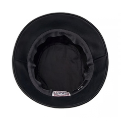 Mũ MLB Diamond Monogram Leather Bucket Hat New York Yankees Black - Mũ vành tròn, chất da, màu đen