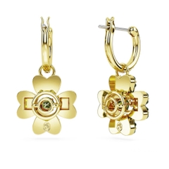 SWAROVSKI Idyllia drop earrings (Clover, Green, Gold-tone plated) - Khuyên tai lá, pha lê xanh - JEWELRY