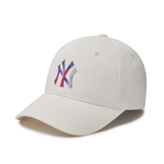 Mũ MLB Luxleisure New York Yankees Ball Cap Logo Ánh Kim Màu Trắng
