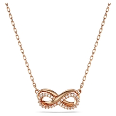 SWAROVSKI Hyperbola pendant (Pavé, Infinity, White, Rose gold-tone plated) - Dây cổ, dây chuyền hình vô cực - JEWELRY NECKLACE