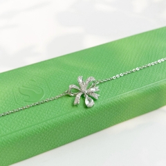 SWAROVSKI Volta bracelet (Bow, White, Rhodium plated) - Vòng/lắc tay hình nơ trắng - JEWELRY