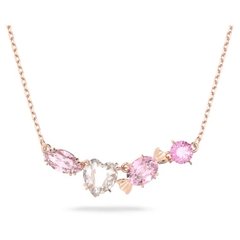 SWAROVSKI Gema 520 pendant (Candy and heart, Pink, Rose gold-tone plated) - Dây chuyền kẹo, tim, LOVE hồng - JEWELRY NECKLACE