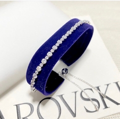 SWAROVSKI Subtle bracelet (Round cut, WHITE, Rhodium plated) - Vòng/lắc tay pha lê trắng - JEWELRY