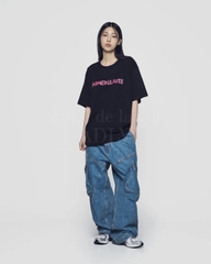 ÁO ADLV TAPE TYPOGRAPHIC YELLOW/BLACK/CHARCOAL T-SHIRT - ÁO THUN CỔ TRÒN TAY LỠ MÀU VÀNG/ĐEN/THAN CHÌ