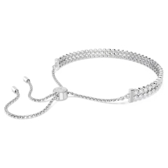 SWAROVSKI Matrix Tennis bracelet (Round cut, White, Rhodium plated) - Vòng, lắc tay pha lê trắng - JEWELRY BRACELET