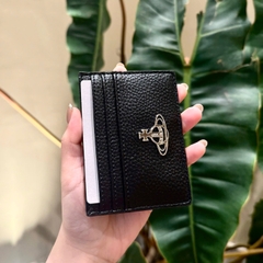 CHÍNH HÃNG - VIVIENNE WESTWOOD ORB CARD HOLDER BLACK - Ví đựng thẻ, màu đen