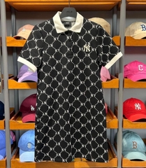 Váy MLB Women's Diamond Monogram New York Yankees DRESS POLO BLACK