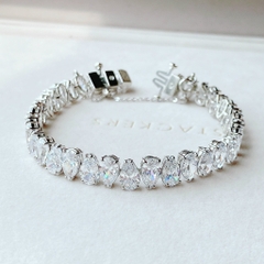 SWAROVSKI Millenia bracelet (Pear cut, White, Rhodium plated) - Vòng/lắc tay pha lê cắt giọt - SWAROVSKI - JEWELRY