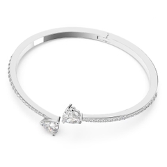 SWAROVSKI Attract Soul bangle (Heart, White, Rhodium plated) BRACELET - Vòng/lắc tay pha lê trắng - JEWELRY