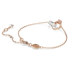 CHÍNH HÃNG - SWAROVSKI Connexus bracelet (Mixed cuts, Heart, Pink, Mixed metal finish) - Vòng, lắc tay, trái tim hồng nhẫn, mạ tone gold - JEWELRY BRACELET