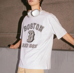 Áo Thun MLB Varsity Overfit Boston Redsox Tshirt 3ATSV0233-43MGL Màu Xám