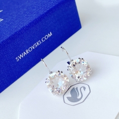 SWAROVSKI Millenia drop earrings (Round cut, White, Rhodium plated) - Khuyên tai pha lê trắng, cắt tròn - JEWELRY