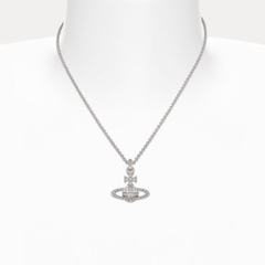 VIVIENNE WESTWOOD Mayfair Bas Relief Pendant Necklace - Dây cổ/chuyền hình quả cầu hai chiều, phối đá CZ trắng - JEWELRY NECKLACE