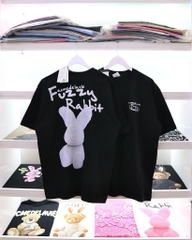ÁO THUN ADLV DOODLE FUZZY RABBIT T-SHIRT BLACK - ĐEN