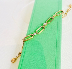 SWAROVSKI Constella bracelet (White, Gold-tone plated) - Vòng/lắc tay nối pha lê trắng - JEWELRY