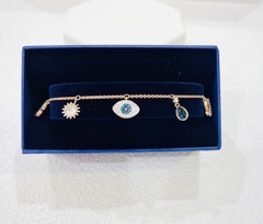 SWAROVSKI Symbolica bracelet (Infinity, evil eye & horseshoe, Blue, Rose gold-tone plated) - Vòng/lắc tay hình các biểu tượng - JEWELRY