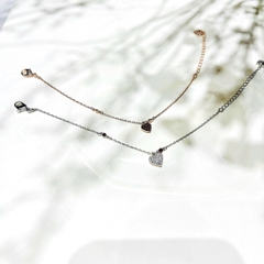 SWAROVSKI Crystal Wishes bracele (Set 2, Heart, Red, Mixed metal finish) - Bộ gồm 2 Vòng, lắc tay tim trắng và đỏ - JEWELRY BRACELET