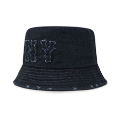 Mũ MLB Basic Coopers Denim Bucket Hat New York Yankees Dark Blue - Mũ vành tròn màu xanh đậm