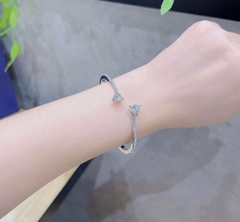 SWAROVSKI Attract Soul bangle (Heart, White, Rhodium plated) BRACELET - Vòng/lắc tay pha lê trắng - JEWELRY