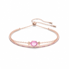 SWAROVSKI Gema 520 bangle (Candy, Pink, Rose gold-tone plated) - Vòng/lắc tay pha lê, kẹo hồng - JEWELRY BRACELET