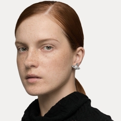 VIVIENNE WESTWOOD Mini Bas Relief Earrings - Khuyên tai hình quả cầu hai chiều, phối đá pha lê trắng - JEWELRY EARRINGS