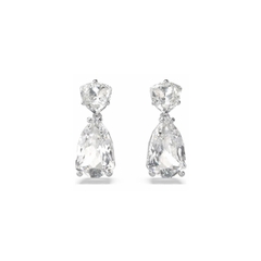 SWAROVSKI Mesmera drop earrings (White, Rhodium plated) - Khuyên tai, đính pha lê trắng - JEWERY