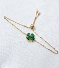 SWAROVSKI Idyllia bracelet (Mixed cuts, Clover, Green, Gold-tone plated) - Vòng/lắc tay Cỏ Bốn Lá - SWAROVSKI - JEWELRY
