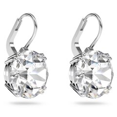 SWAROVSKI Millenia drop earrings (Round cut, White, Rhodium plated) - Khuyên tai pha lê trắng, cắt tròn - JEWELRY