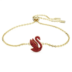 SWAROVSKI Swan bracelet (Swan, Small, Red, Gold-tone plated) - Vòng/lắc tay thiên nga đỏ - JEWELRY