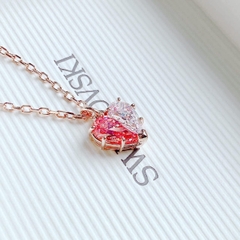 SWAROVSKI Gema Heart necklace (Heart, Pink, Rose gold-tone plated) - Dây cổ, dây chuyền tim ghép trắng và hồng - SWAROVSKI - JEWELRY NECKLACE
