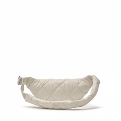 Túi MLB Curve Padding Hip Sack B Booston Cream - Túi đeo hông, túi bao tử màu kem