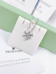 SWAROVSKI Hyperbola Volta necklace (Bow, Small, White, Rhodium plated) - Dây cổ, dây chuyền thiên hình nơ trắng - JEWELRY NECKLACE