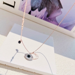 SWAROVSKI Symbolica pendant (Evil eye, Blue, Mixed metal finish) - Dây cổ, dây chuyền biểu tượng hình mắt - JEWELRY NECKLACE