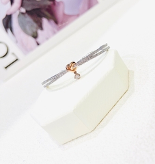 SWAROVSKI Lifelong Heart bangle (Heart, White, Mixed metal finish) - Vòng/lắc tay HÌNH TIM PHỐI ĐÁ - SWAROVSKI - JEWELRY