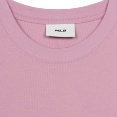 MLB Basic Street Logo Overfit Short Sleeve T-Shirt Boston Red Sox Pink - Áo thun cổ tròn tay lỡ màu hồng