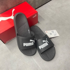 DÉP PUMA SOFTRIDE BLACK SLIDES (không viền)