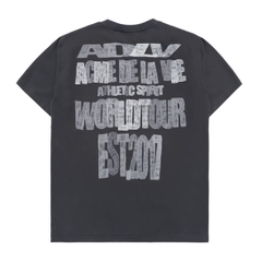ÁO ADLV CRAYON DRAWING CHARCOAL T-SHIRT - Áo thun cổ tròn tay lỡ, màu than chì