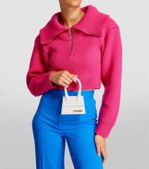 Túi JACQUEMUS Mini Leather Le Chiquito White (size 12cm)