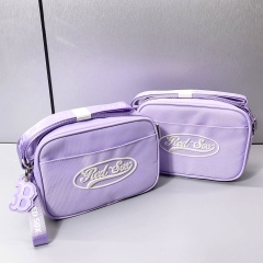 Túi MLB Varsity Camera cross Bag Black/Lavender/Blue - Túi đeo chéo màu đen/tím/xanh