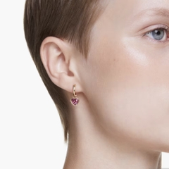 SWAROVSKI Chroma drop earrings (Heart, Red, Gold-tone plated) - Khuyên tai hình tim đỏ hồng - SWAROVSKI - JEWELRY
