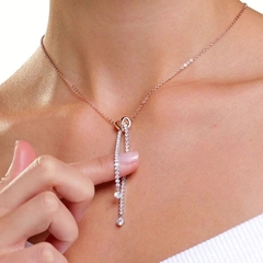 SWAROVSKI Lifelong Heart pendant Y (White, Rose gold-tone plated) - Dây cổ, dây chuyền HÌNH TIM PHỐI ĐÁ - SWAROVSKI - JEWELRY NECKLACE