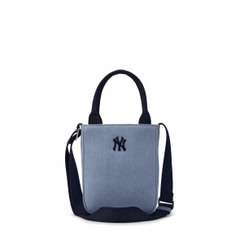 Túi MLB Varsity Cursive Denim Mini Cross Bag Yankees Blue - Túi đeo chéo màu xanh, có quai xách
